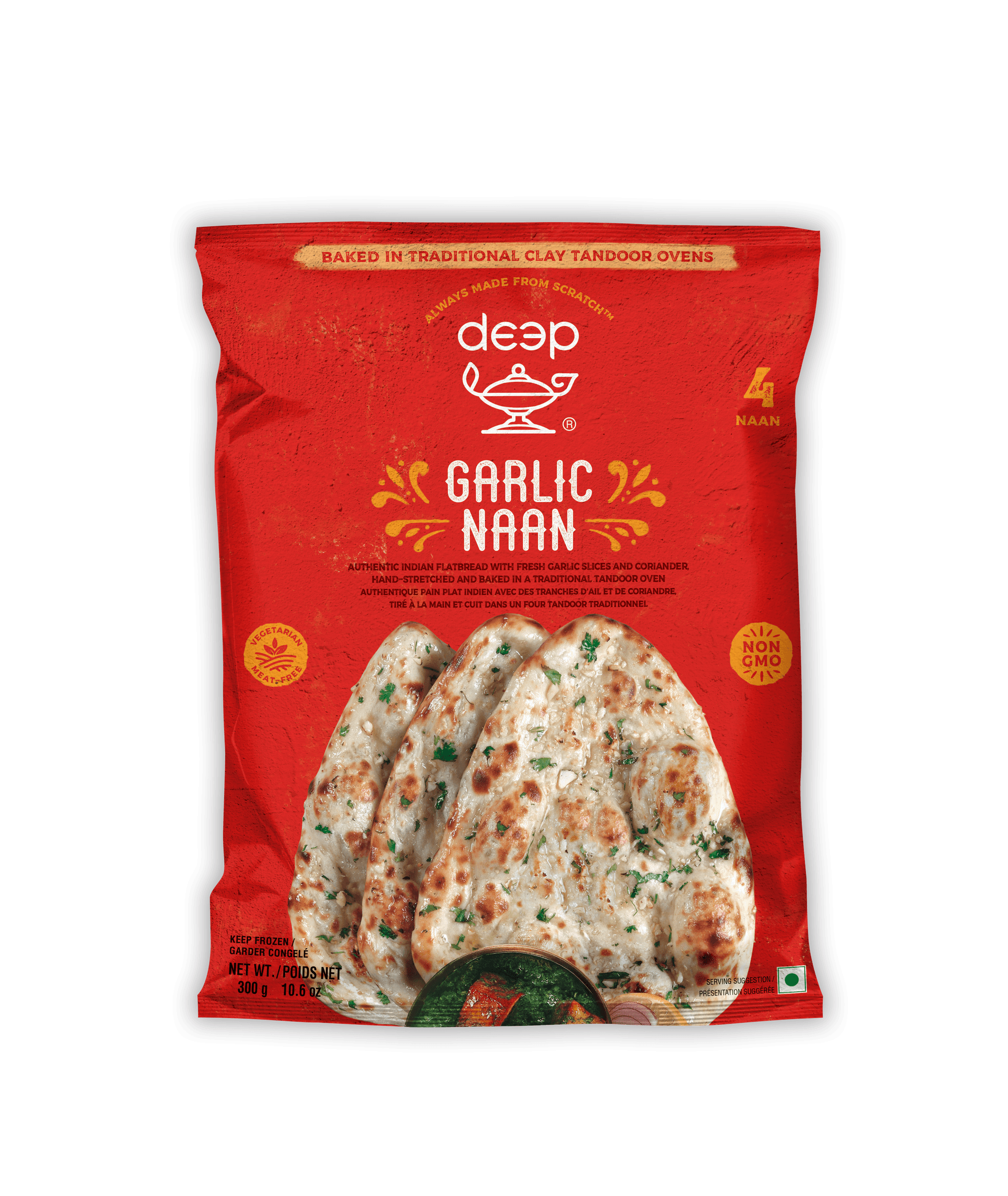 DEEP Garlic Naan Vegan (300g)