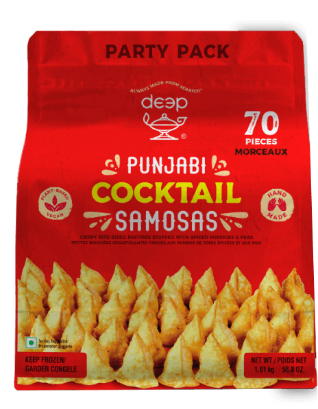 DEEP Punjabi Cocktail Samosas - 70pc Bulk Pack (1.6kg)